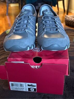 Skechers Slate Gray Slip-On Casual Sneakers